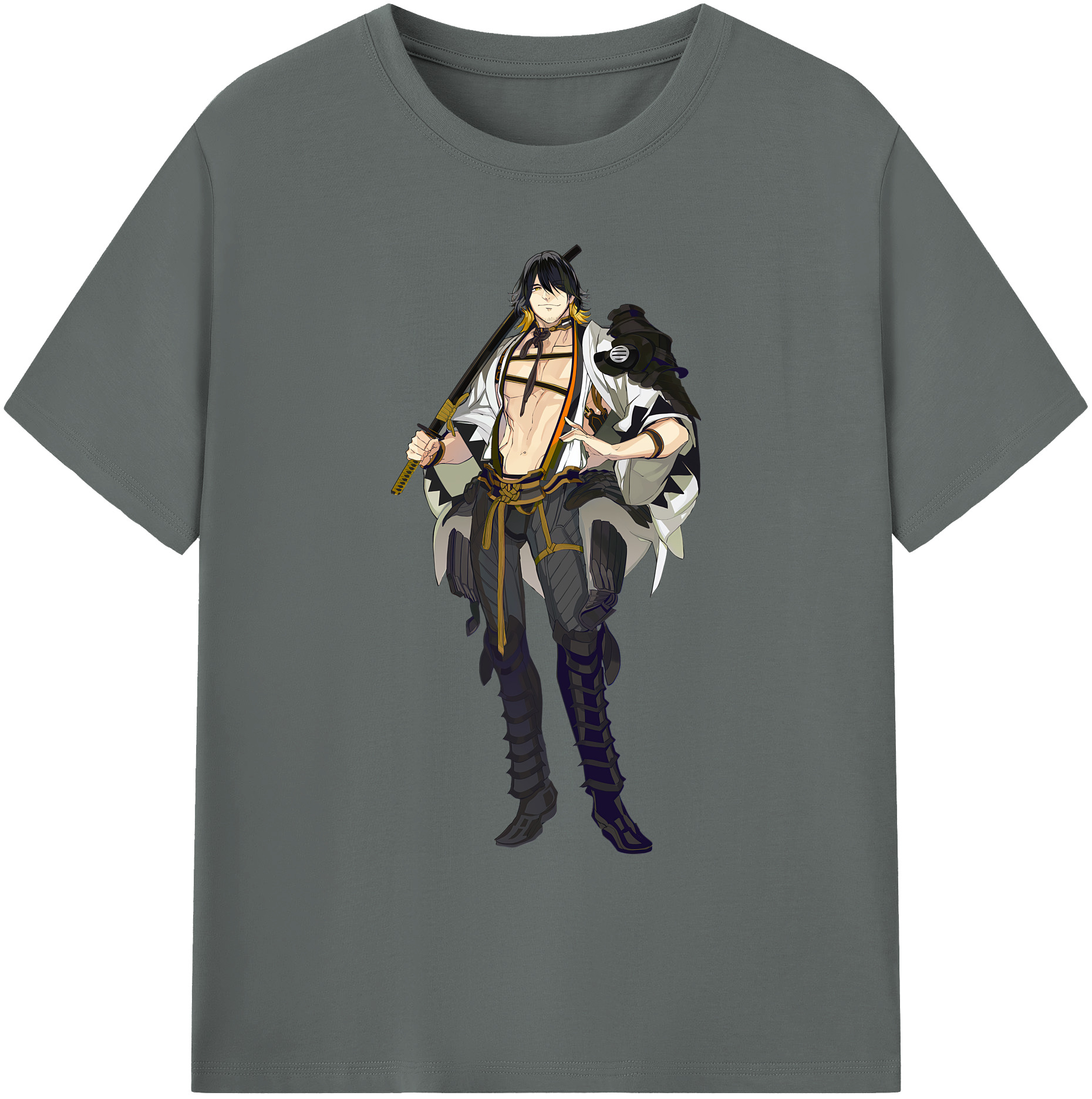 （画像用） 刀剣乱舞 Touken Ranbu 綿100％ メンズ半袖Tシャツ｜肌触りやわらか＆通気性